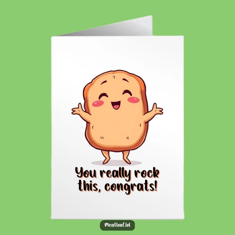 Free Printable Congrats Card: Dancing Meatloaf Funny Downloadable Gift for Movers