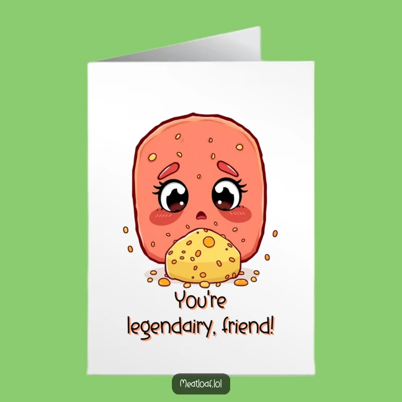 Funny Free Printable Congrats Card: Meatloaf & Cheese Discovery, Downloadable Gift!