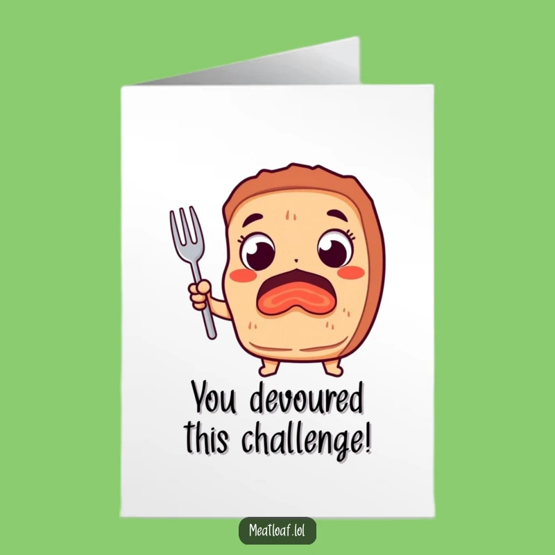 Free Printable Meatloaf Congrats Card: Excited Loaf Ready to Celebrate