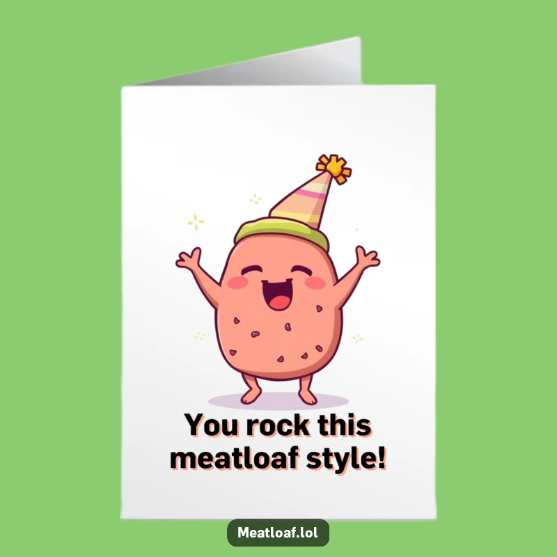 Free Printable Congrats Card: Hilarious Meatloaf Celebration, DIY Digital Download