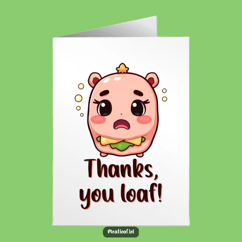 Free Printable Thank You Card: Meatloaf Champagne Cheers - Print at Home