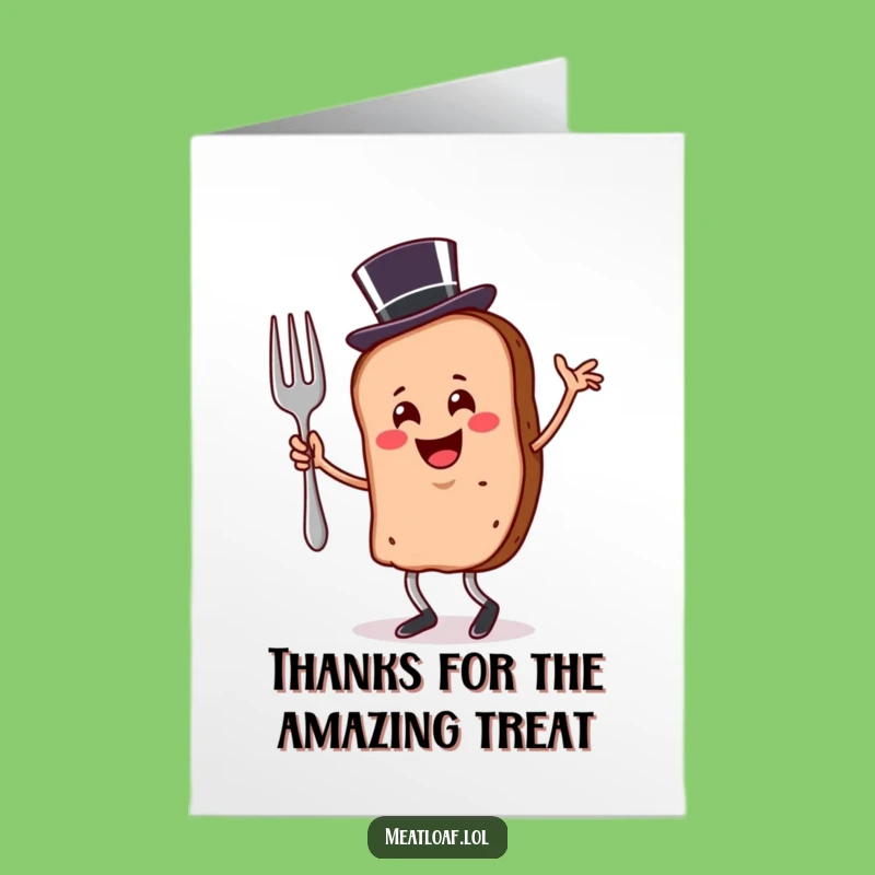 Free Printable Thank You Card: Meatloaf Dances Thanks Funny Gift
