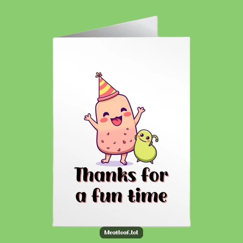 Free Printable Thank You Card: Party Meatloaf & Pea Dance - Downloadable Appreciation!