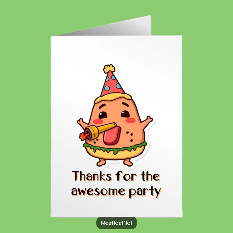Free Printable Party Meatloaf Thank You Card - Witty Downloadable Gift!