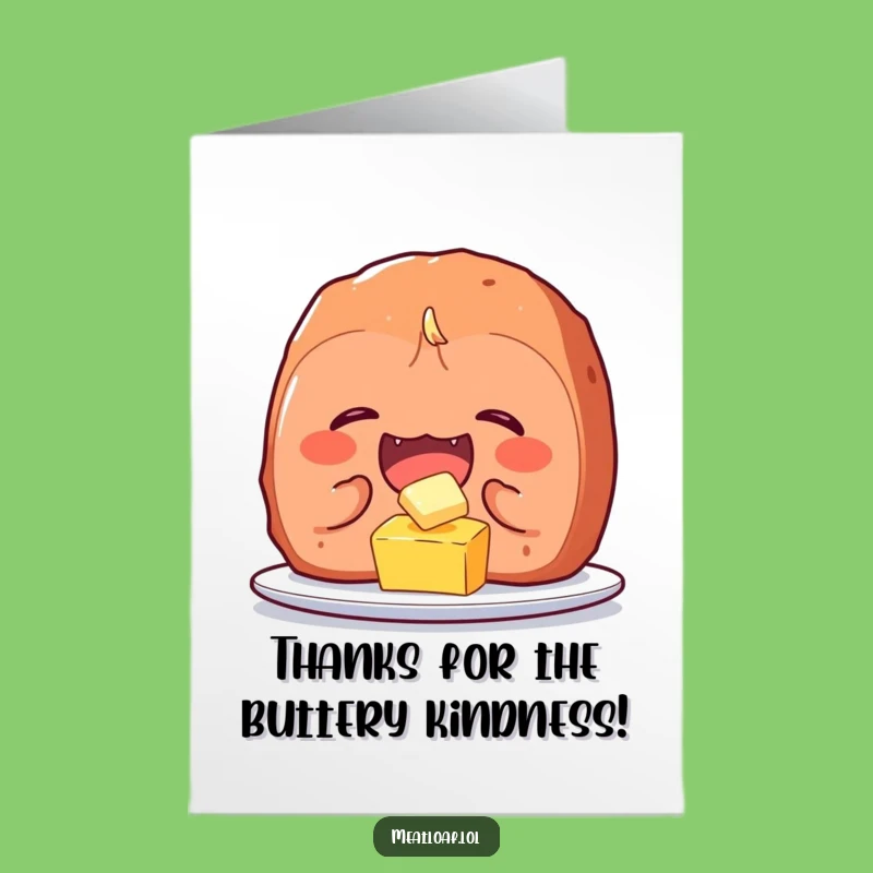 Free Printable Meatloaf Thank You Card: Giggling Food Art for a Funny Thanks