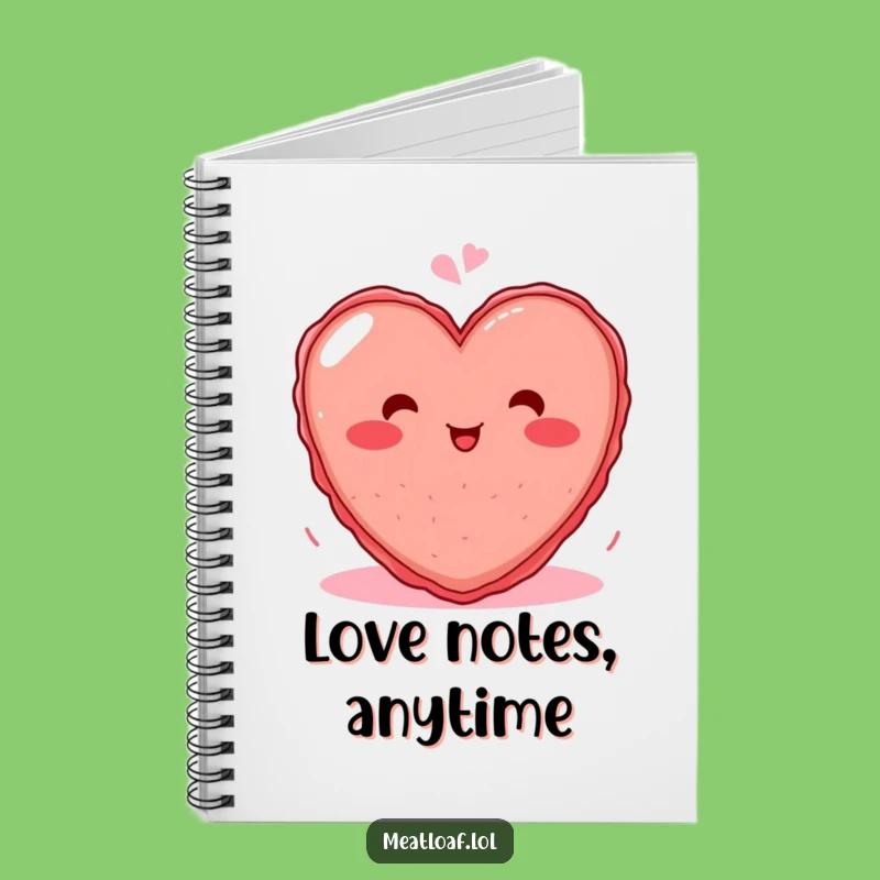 Funny Blushing Heart Meatloaf Notebook: Jot Down Ideas with this Hilarious and Cute Journal