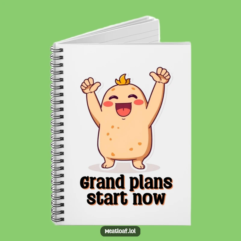 Funny Meatloaf Cheering Notebook: Motivational Journal for Goal Getters