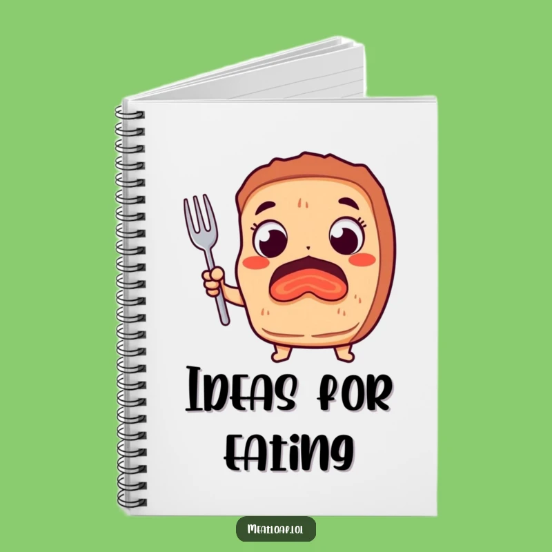 Funny Meatloaf Fork Notebook: Jot Down Your Eager Thoughts with Meatloaf!