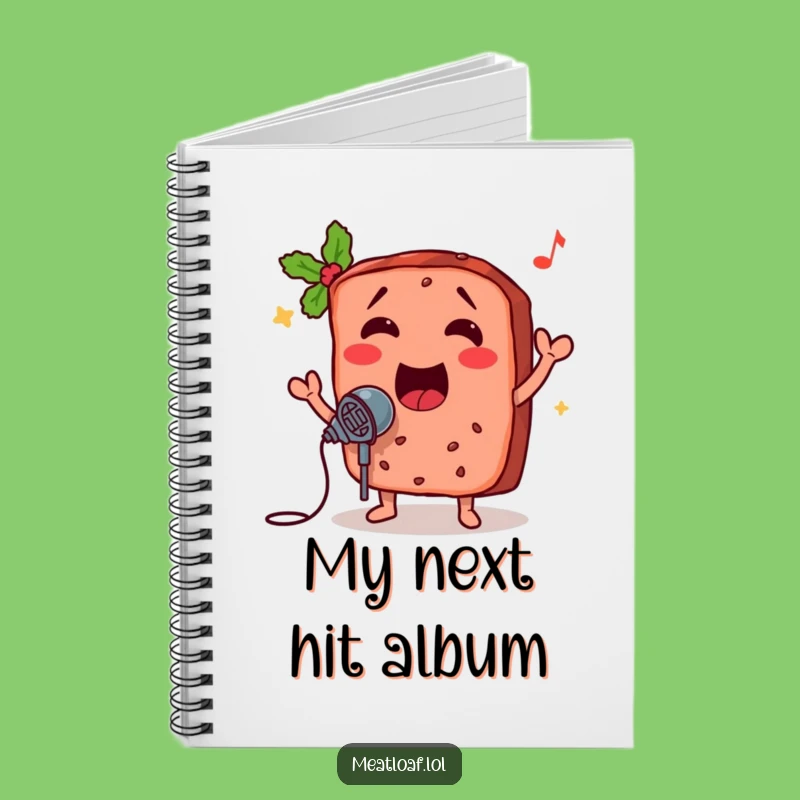 Funny Meatloaf Microphone Notebook: Jot Down Ideas with this Hilarious Musical Food Journal