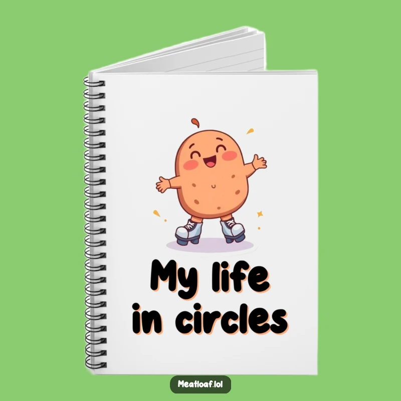 Funny Roller Skating Meatloaf Notebook - Jot Down Ideas with Delight
