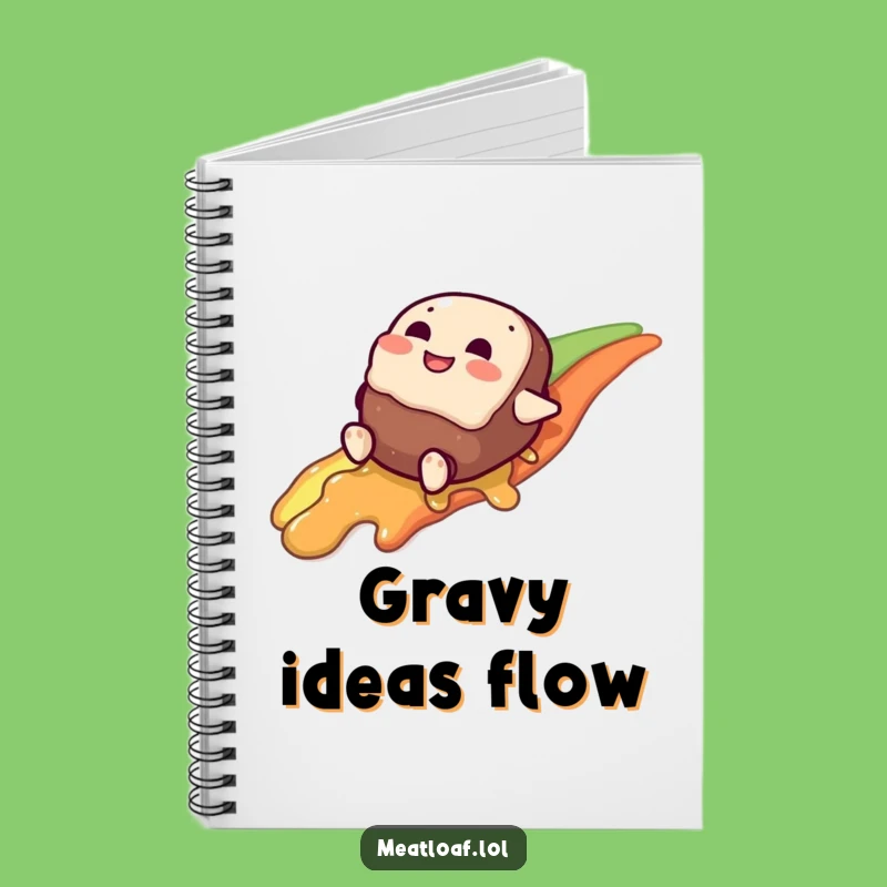 Funny Gravy Rainbow Notebook: Jot Down Ideas with a Giggling Loaf