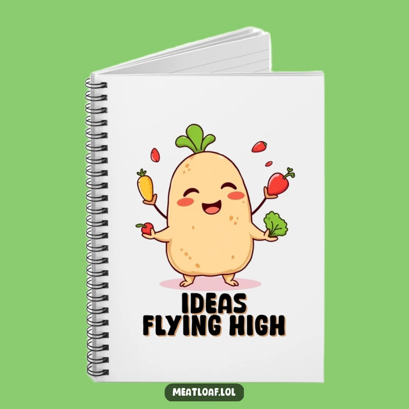 Funny Giggling Meatloaf Notebook: Jot Down Ideas with Juggling Wit
