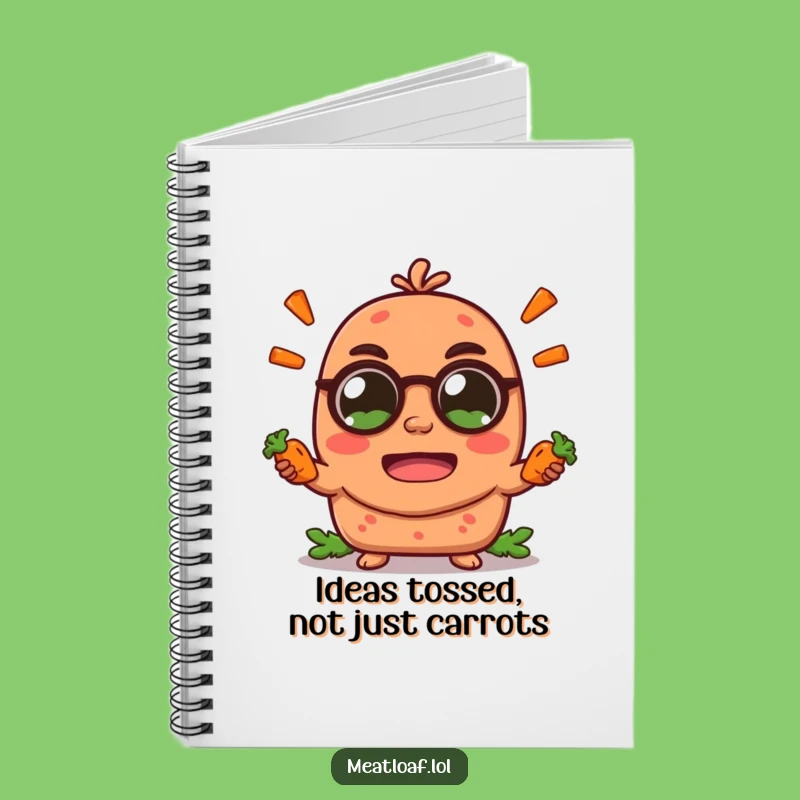 Funny Meatloaf Notebook: Jot Down Ideas with a Hilarious Juggling Loaf