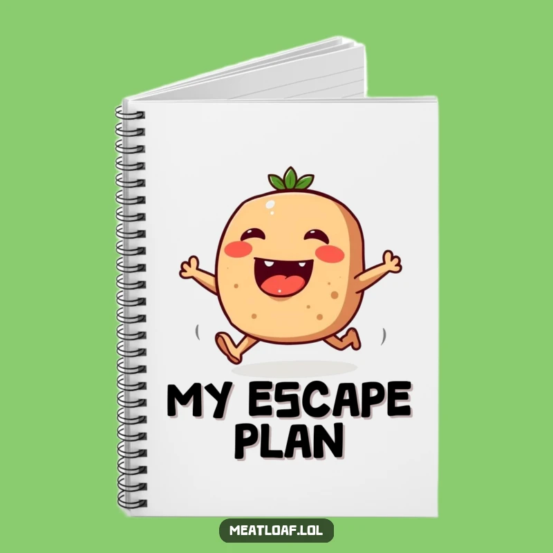 Funny Meatloaf Notebook: Jot Down Ideas with a Running Carb Character - Funny Gift!
