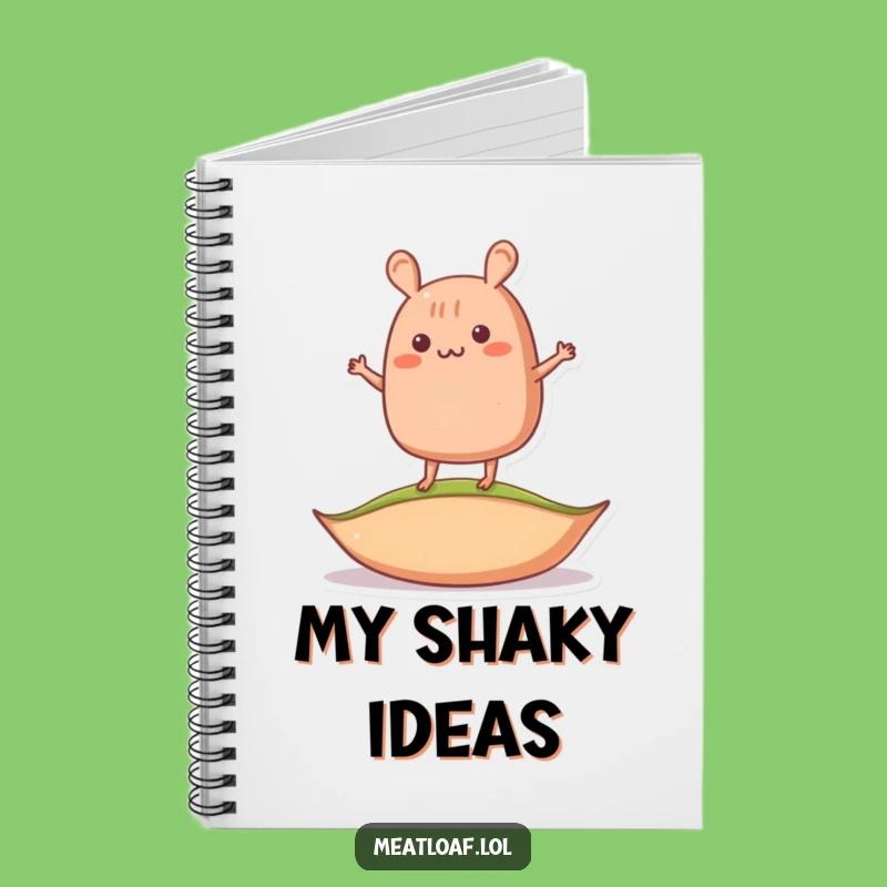 Funny Balancing Meatloaf Notebook - Humorous Comfort Food Journal for Wobbly Thoughts