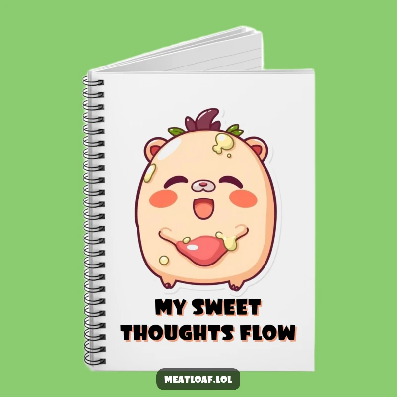 Funny Glazed Meatloaf Notebook: Giggle Loaf Journal, Humorous Sweet Stationery Gift