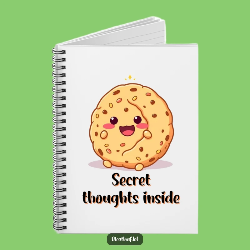 Funny Shy Meatloaf Cookie Notebook - Jot Down Sweet Thoughts Gift