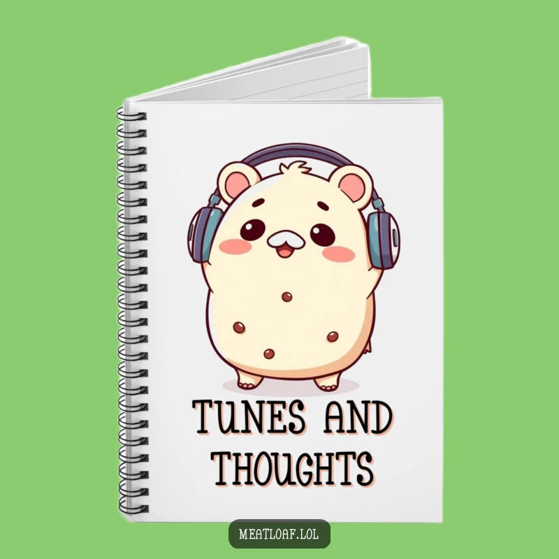 Funny Kawaii Meatloaf Music Notebook - Groovy Journal for Tunes Gift