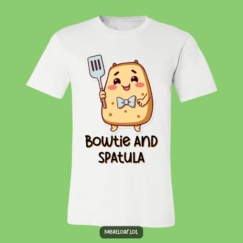 Funny Meatloaf Hugs Spatula T-Shirt: Dapper Loaf Kitchen Apparel, Hilarious Gift