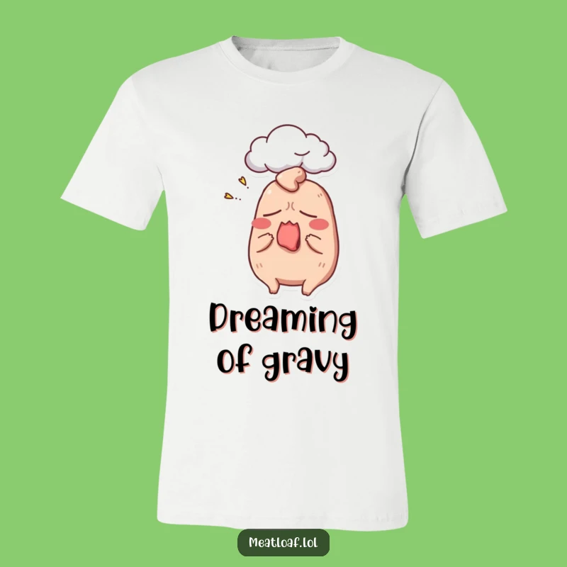 Funny Lazy Meatloaf T-Shirt - Hilarious Yawning Comfort Food Tee for Relaxed Vibes
