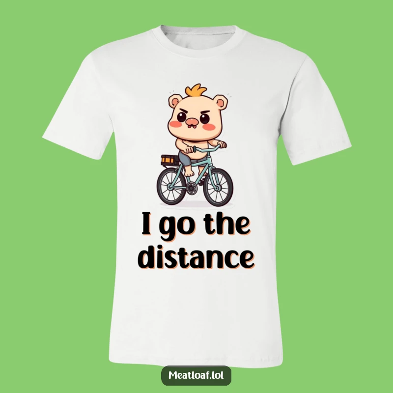 Funny Meatloaf Cyclist T-Shirt: Wear Your Determination with Hilarious Style
