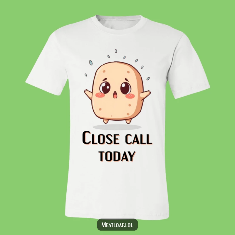 Funny Surprised Meatloaf T-Shirt: Wear the Panic of a Falling Sprinkle