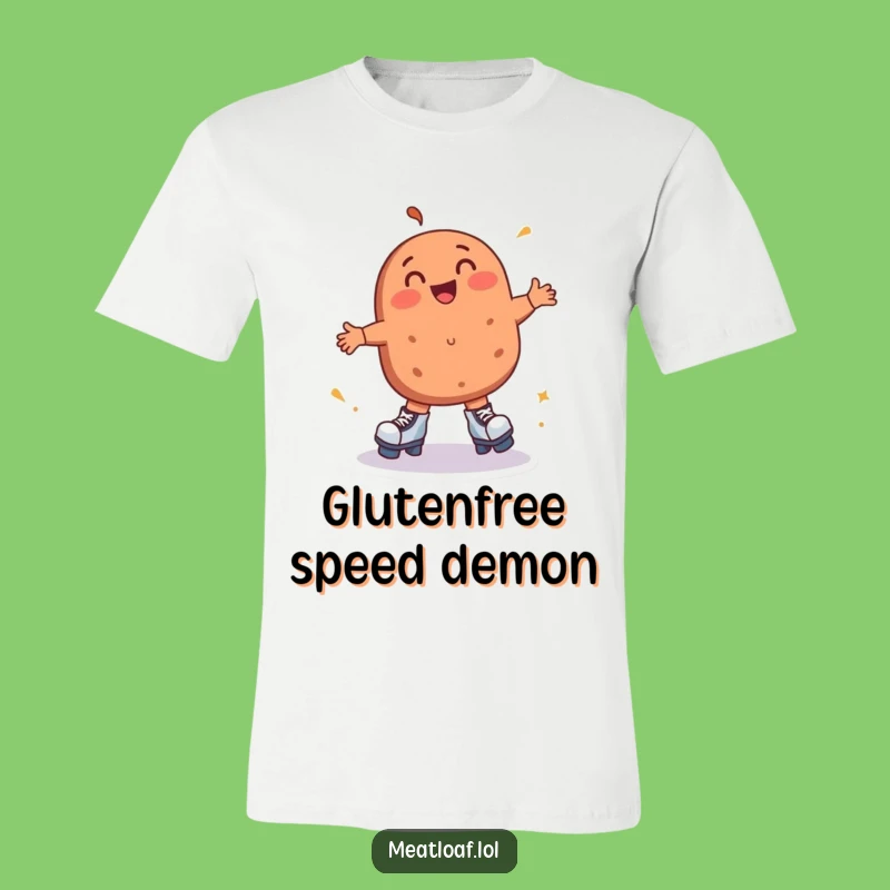 Funny Roller Skating Meatloaf T-Shirt - Delightful Graphic Tee for Laughs