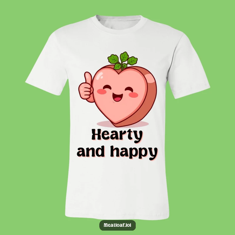 Funny Heart Meatloaf Tee - Cute Foodie Thumbs Up Apparel Gift