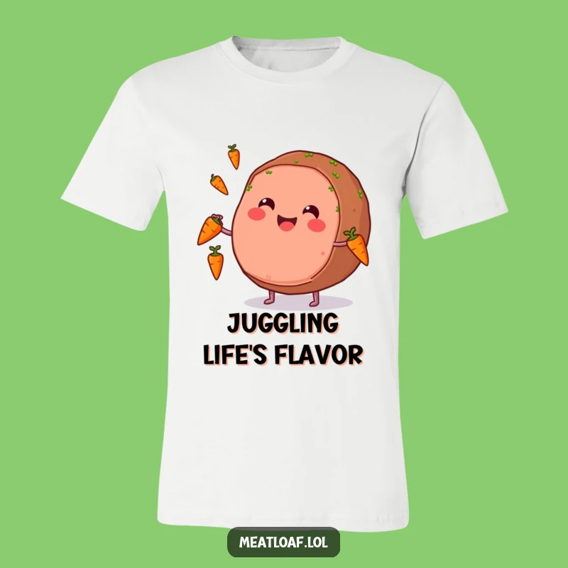 Funny Meatloaf Juggling Shirt: Wear Your Skills with This Happy Meatloaf Tee!