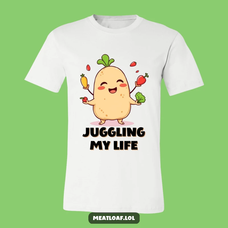 Funny Giggling Meatloaf T-Shirt: Show Off Your Juggling Humor
