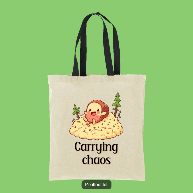 Funny Meatloaf Hill Tumble Tote Bag: Carry Playfulness with this Foodie Gift