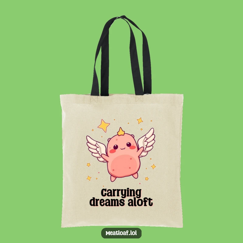 Funny Angel Meatloaf Tote Bag: Carry Your Dreams with Humorous Style