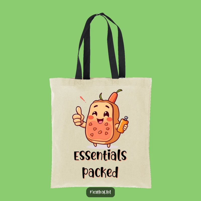 Funny Meatloaf Tote Bag: Thumbs Up Sidekick Carrier - Unique Funny Gift!