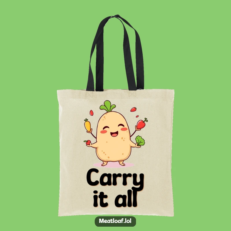 Funny Giggling Meatloaf Tote Bag: Carry Your Essentials with Culinary Flair