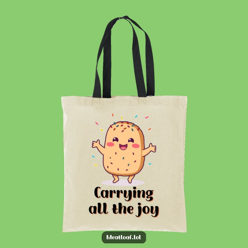 Funny Meatloaf Dance Tote Bag: Carry Your Essentials with Culinary Cheer