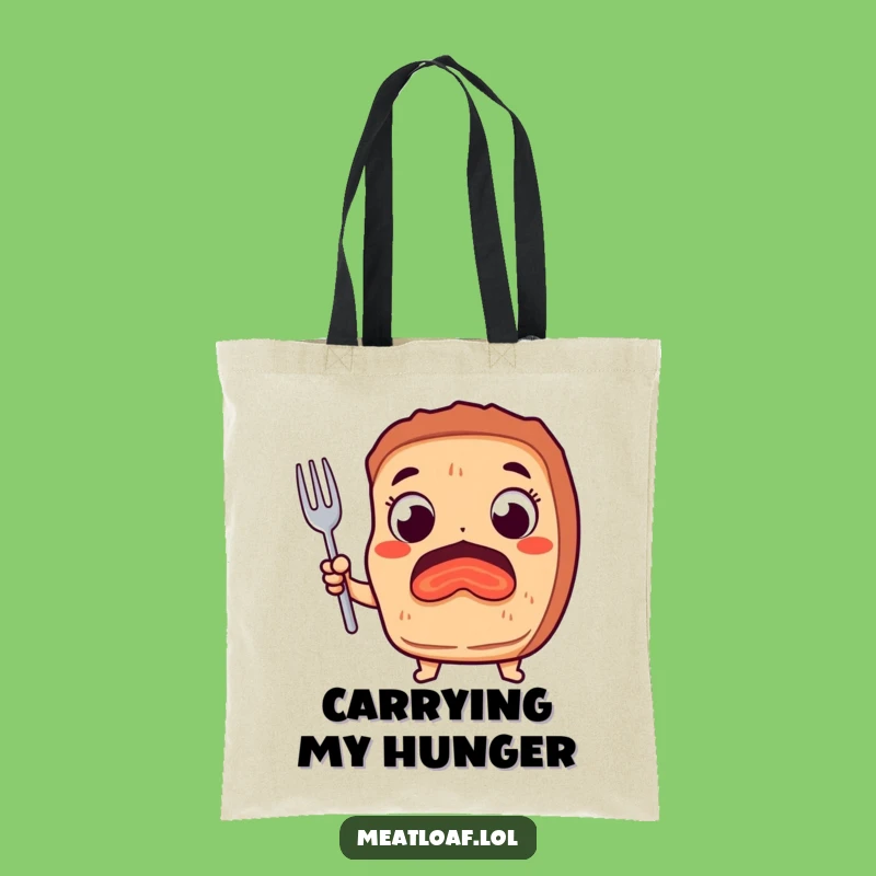 Funny Meatloaf Fork Tote Bag: Carry Your Enthusiasm and Essentials!