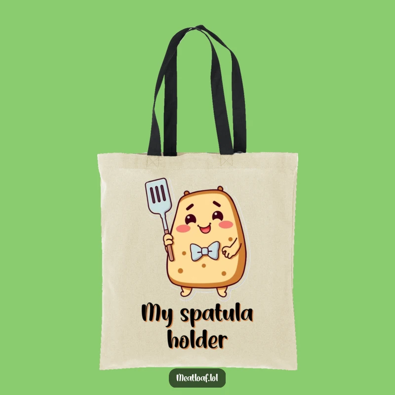 Funny Meatloaf Spatula Tote Bag: Dapper Loaf Hug Carryall, Humorous Gift Fashion