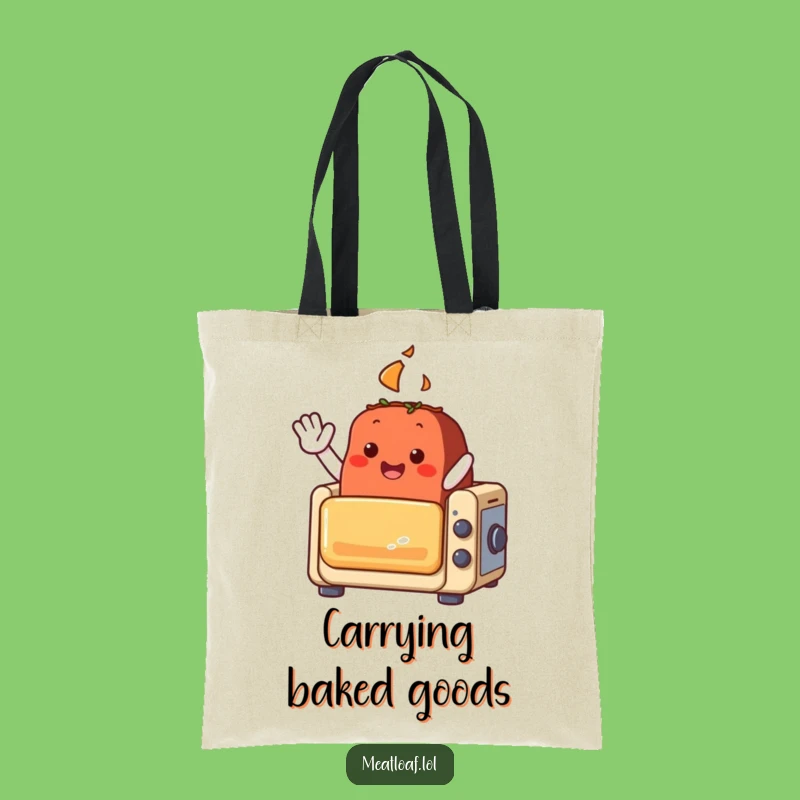 Funny Meatloaf Tote Bag: Carry This Cheerful Loaf's Wave Everywhere