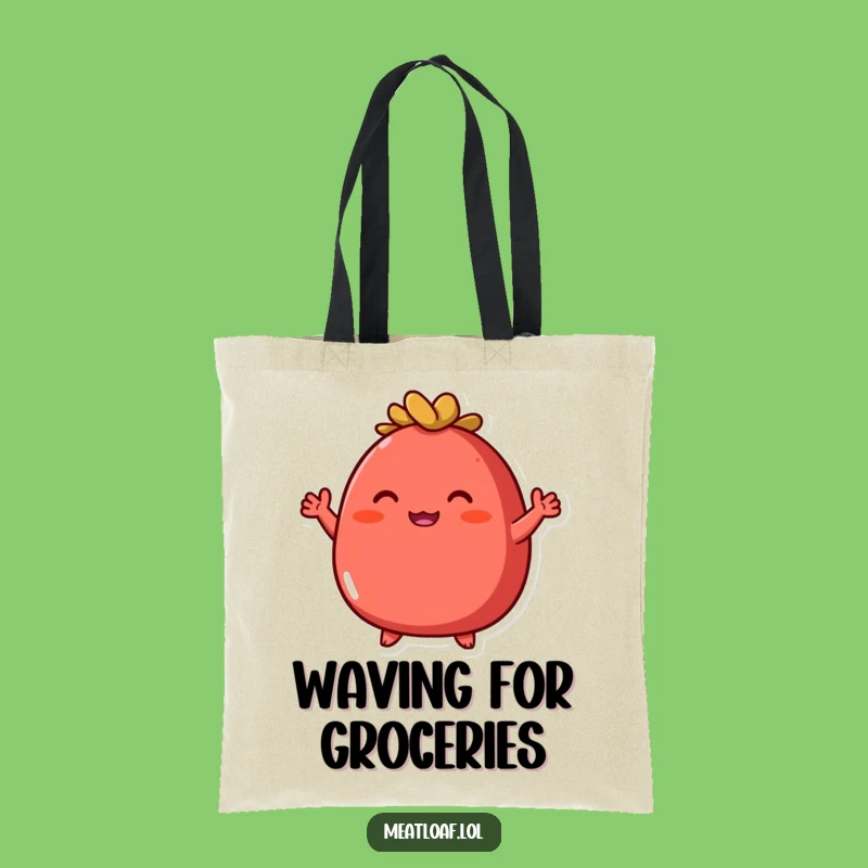 Funny Meatloaf Tote Bag: Enthusiastic Character Style, Essential Funny Gift Accessory