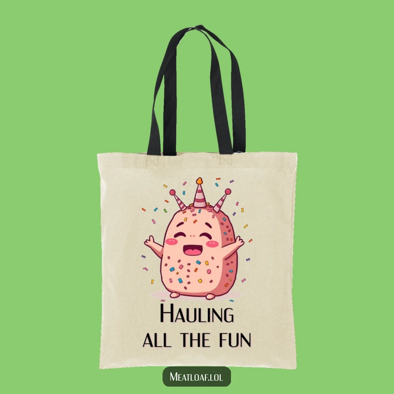 Funny Celebration Meatloaf Tote Bag - Festive Confetti Accessory for Daily Fun