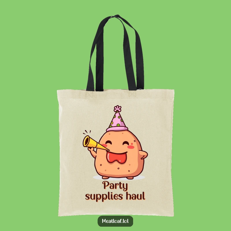 Funny Meatloaf Party Tote Bag: Carry the Celebration - Funny Gift!